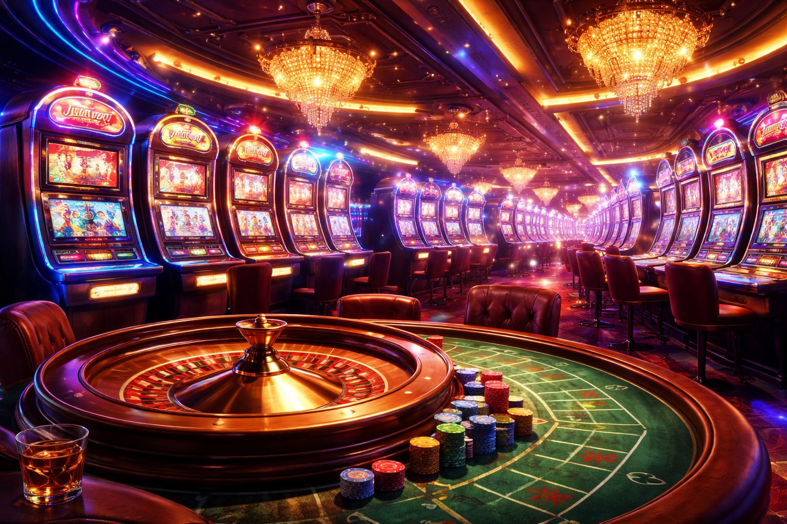 Cảnh banner casino trực tuyến đầy màu sắc 869VND